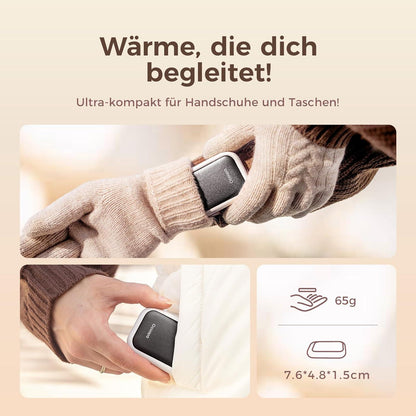 Wiederaufladbarer Elektrischer Handwärmer 2er-Pack Magnetisch White