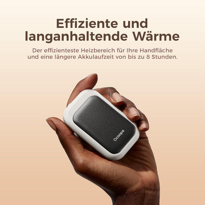 Handwärmer Wiederaufladbar 2er-Pack Elektrisch Taschenwärmer Heizstufen Weiß Schwarz