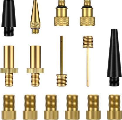 Fahrradventil Adapter Set mit Sortierbox und Ballnadel