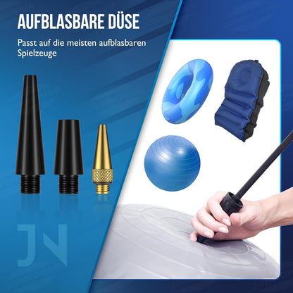 Fahrradventil Adapter Set für DV, SV und AV inkl. Ballnadel, Kegeladapter, Sortierbox