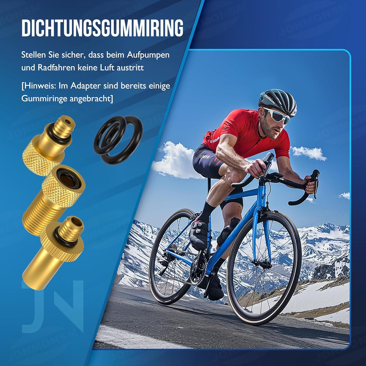 Fahrradventil Adapter Set, Autoventil & Französisches Ventil Adapter