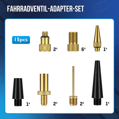 Fahrradventil Adapter Set Französisches Ventil Autoventil mit Sortierbox