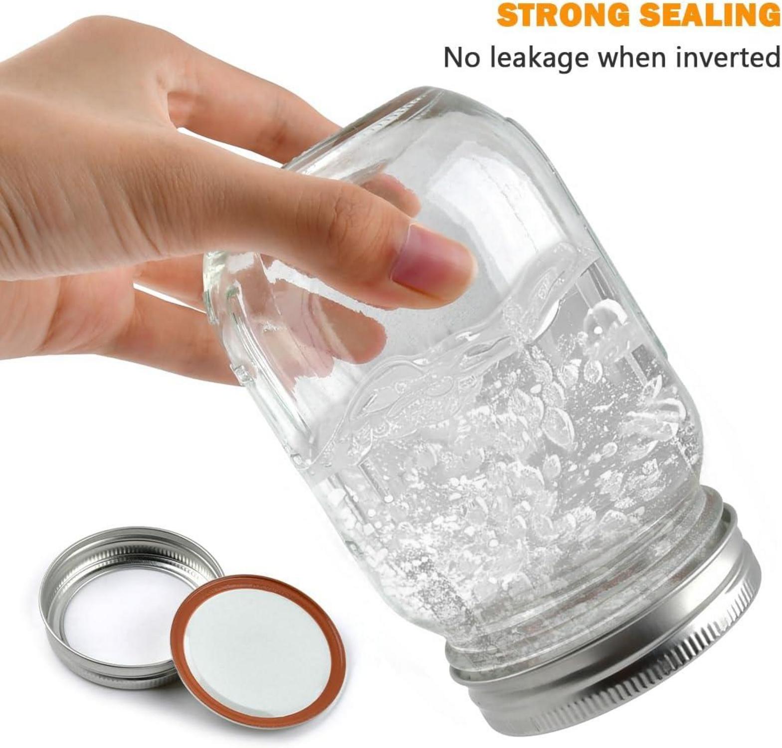 6er Set Mason Jars 500ml mit Schraubdeckel - Einmachgläser & Overnight