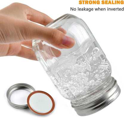 6er Set Mason Jars 500ml mit Schraubdeckel - Einmachgläser & Overnight