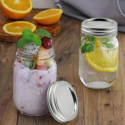 6er Set Einmachgläser mit Schraubdeckel 500ml - Mason Jar für