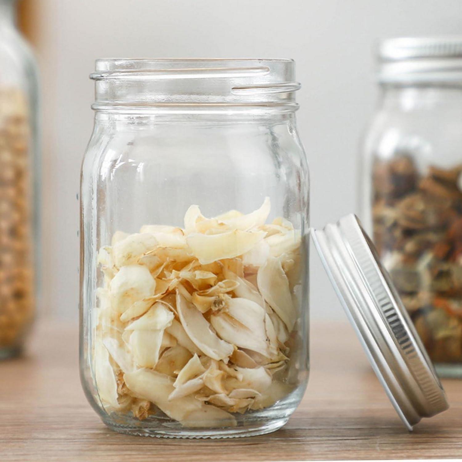 6er Pack Einmachgläser 500ml Mason Jar Übernacht-Oats Vorratsgläser