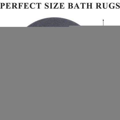 Rundes Badteppich Grau 120 cm - Rutschfest & Wasserabsorbierend