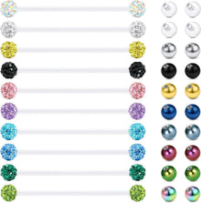 Zungenpiercing Kunststoff Klar Bioflex Zunge Piercing Schmuck 14g