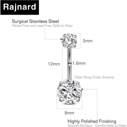 Bauchnabelpiercing Schmetterling Chirurgenstahl Silber 12mm