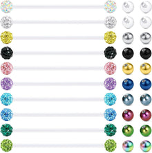 Zungenpiercing Klar Bioflex Kunststoff 12-38mm 14g Piercing Schmuck