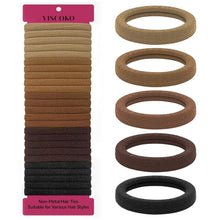 Haargummi Set 50 Stück Schwarz Hair Ties Scrunchies 5 Farben