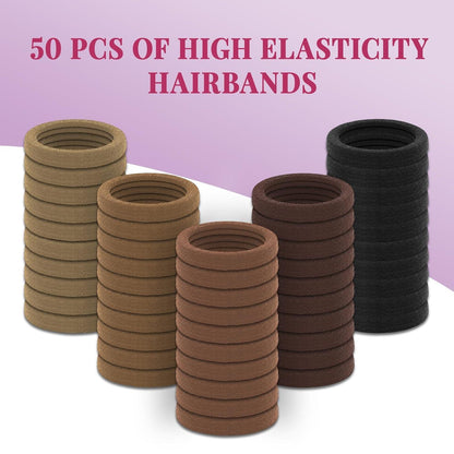 YISCOKO Haargummi Set 50 Stück für Damen Herren Kinder Zopfgummi Scrunchies