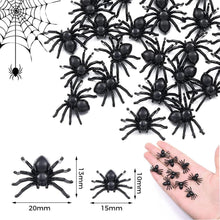 Halloween Deko Spinne 100 Stück Realistisch 2 Größen