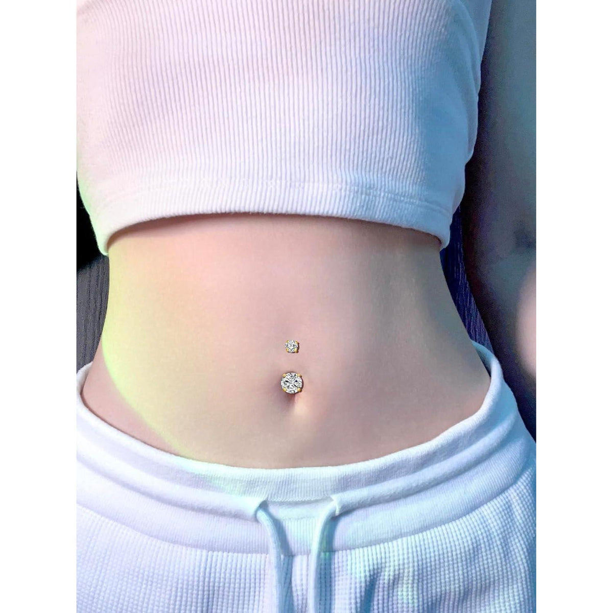 Bauchnabelpiercing Schmetterling Gold Chirurgenstahl 10mm