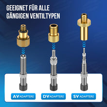 Ventiladapter Set Fahrrad Auto Französisches Ventil mit