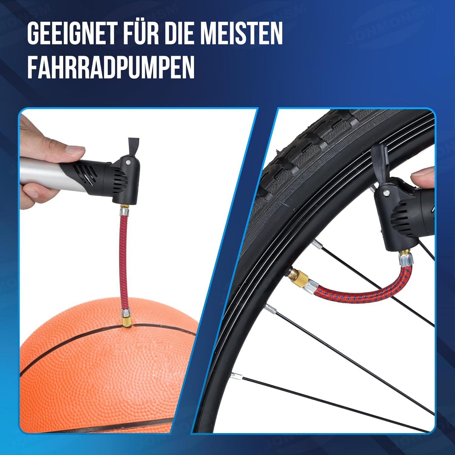 Fahrradventil Adapter Set mit Sortierbox und Ballnadel