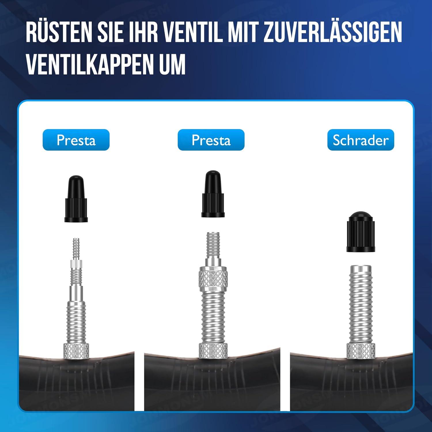 Fahrradventil Adapter Set DV SV AV Ballnadel Kompressoradapter Sortierbox