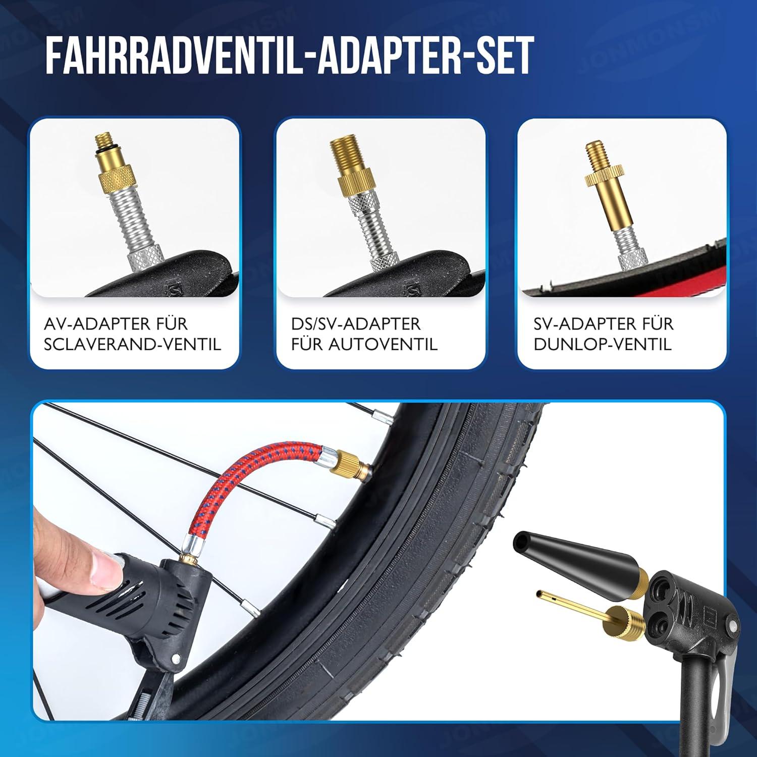 Fahrradventil Adapter Set Ventiladapter Autoventil französisches