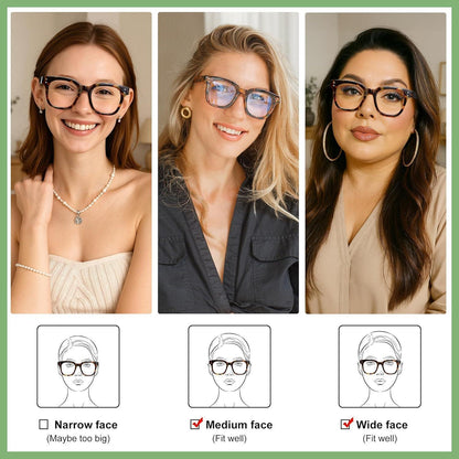 Blaulichtfilter Brille Damen Übergroß – Computer & Gaming Brille