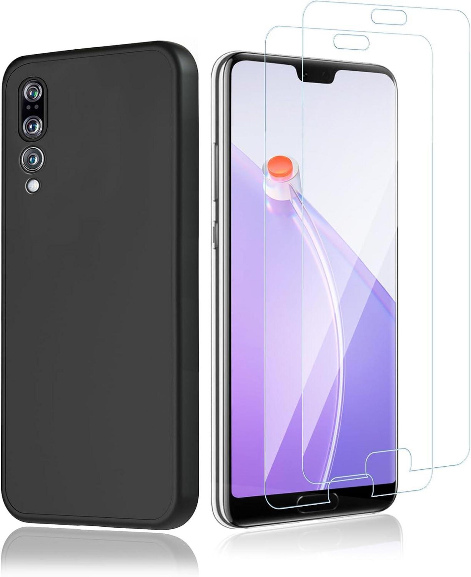 Panzerfolie Huawei P20 Pro [2 Displayschutz + 1 Hülle] 9H 0,33mm