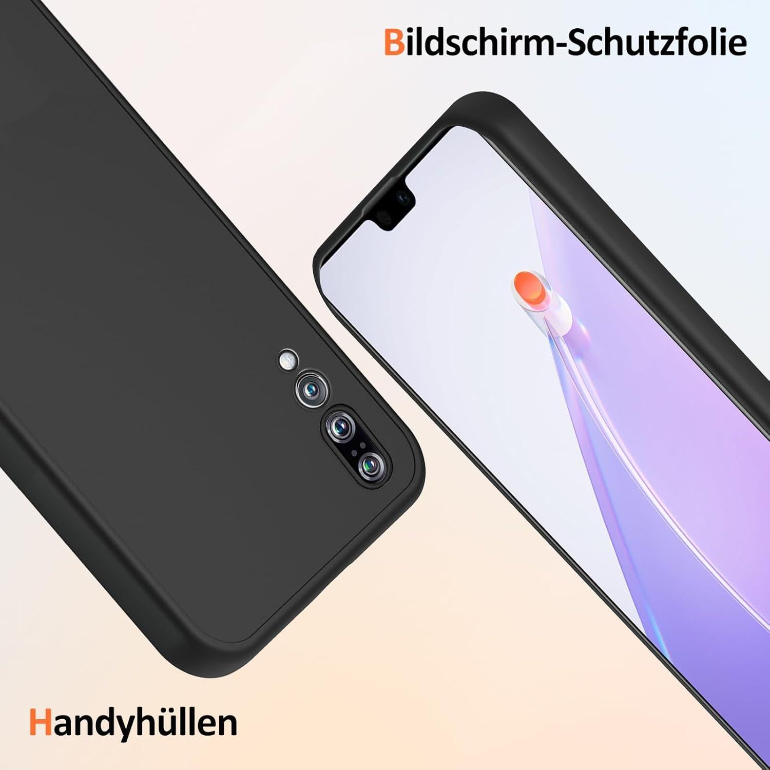 Panzerglas Huawei P20 Pro Schutzfolie 2 Displayschutz + 1 Hülle 9H Ultra-klar Anti-Blasen Anti-Fingerabdruck