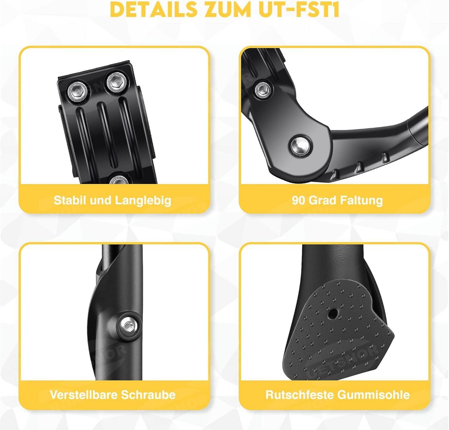 Fahrradständer 24-29 Zoll Höhenverstellbar 35kg Seitenständer Mountainbike Ständer