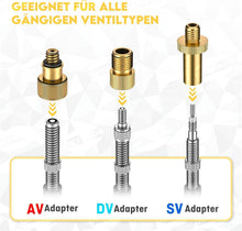 Fahrradventil Adapter Set - Ventiladapter für