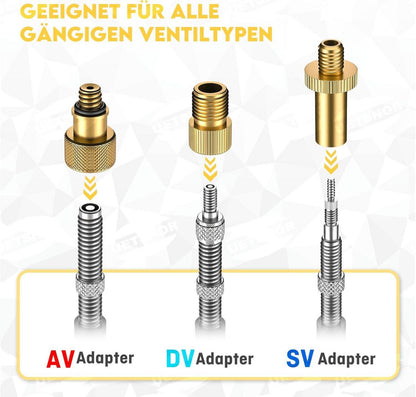 Fahrradventil Adapter Set - Ventiladapter für