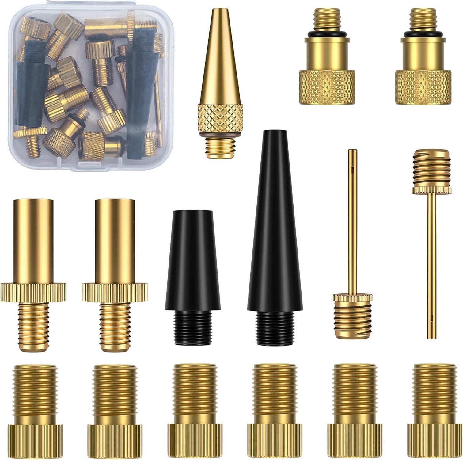 Fahrradventil Adapter Set mit Sortierbox, Ventiladapter Fahrrad