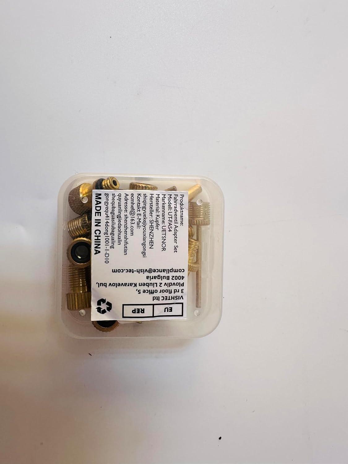 Fahrradventil Adapter Set mit Sortierbox für alle Ventiladapter