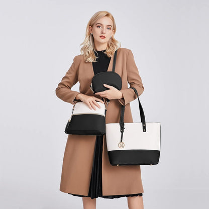 Damen Handtasche Henkeltasche 3 Stück Sets große Tote