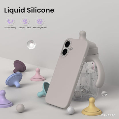 iPhone 16 Silikon Hülle 6,1 Zoll Flüssigsilikon Kratzfeste Stoßfeste