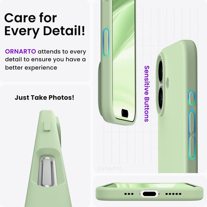 iPhone 16 Hülle Silikon Schutzhülle Flüssigsilikon Leicht Grün