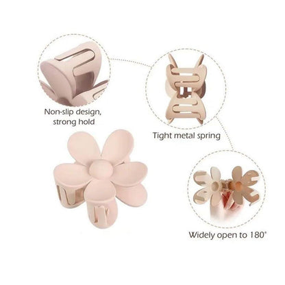 6er Pack Blumen-Haarklammern für dickes dünnes Haar - 6 Farben