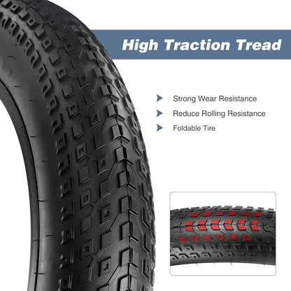 Fat Bike Reifen 2er-Pack 20/26x4.0 Zoll Schneereifen Mountainbikes