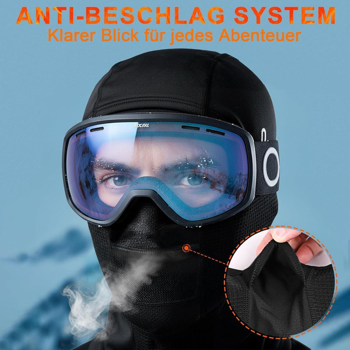 Sturmhaube Winter Sport – Warm, Winddicht & Brillenfreundlich