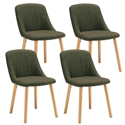 Esszimmerstuhl Set 4er – Grün, Holzbeine & Komfort