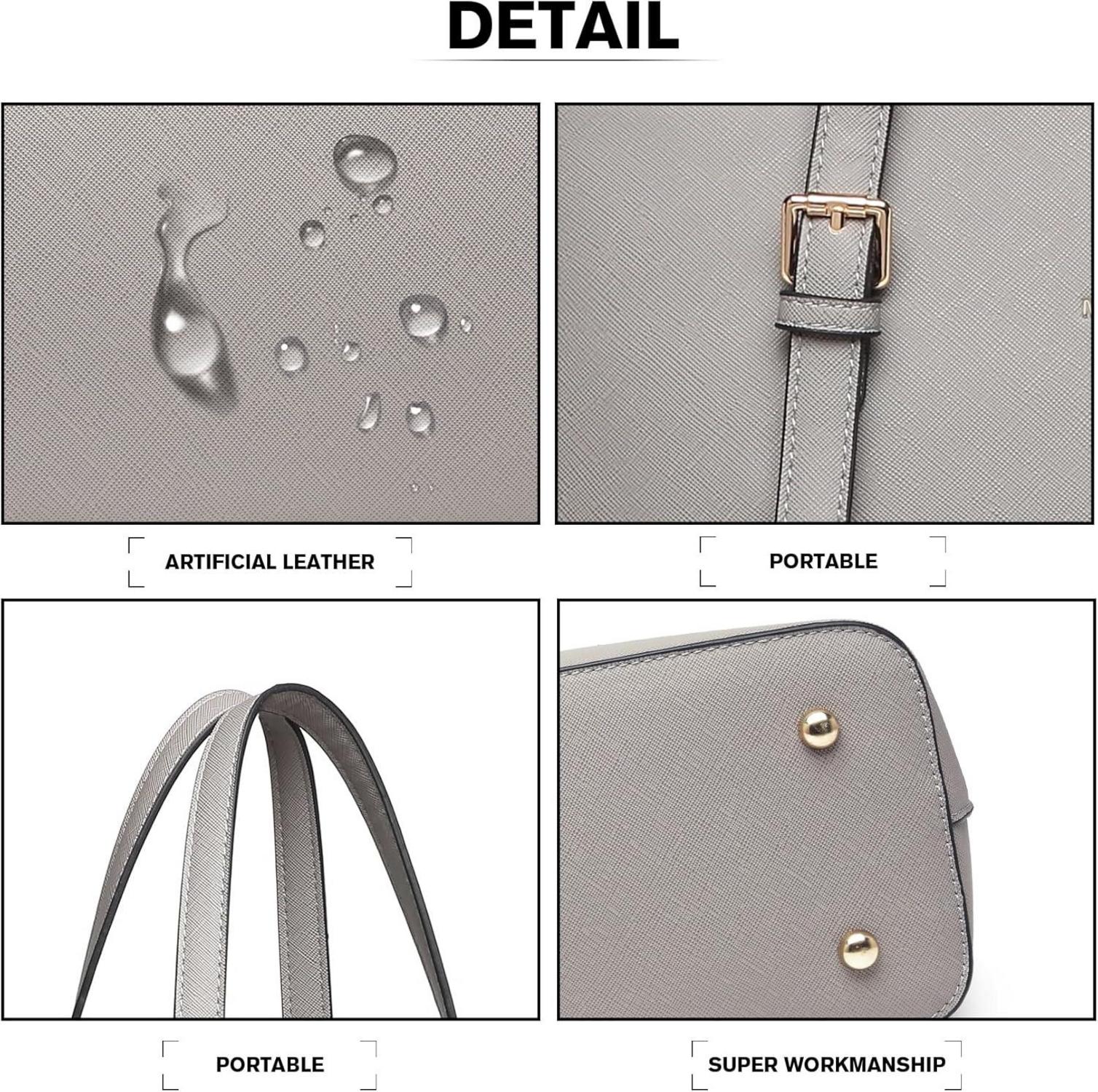 Miss Lulu Damen Handtasche 4-teilig Set Henkeltasche Umhängetasche Kleine