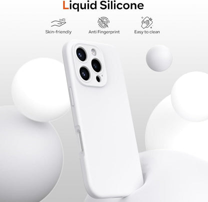 iPhone 16 Pro Hülle Flüssigsilikon Kameraschutz Schutzfolien