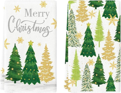 Weihnachtsdeko Geschirrtuch Set Christmas Decorations 40x60cm