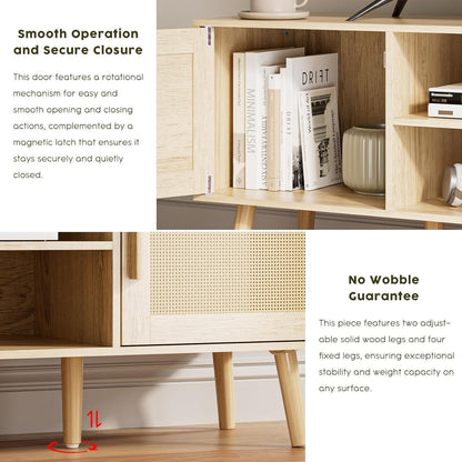 TV Schrank Weiß 137x38x48 cm Lowboard für 55 Zoll Fernseher