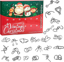 Adventskalender 2024 Kinder Puzzle Spielzeug Metall Weihnachtsgeschenk
