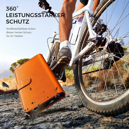 Handyhülle iPhone 13: Panzer Schutz Glas, RFID Blocker, Standfunktion