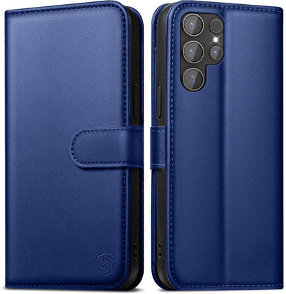 Handyhülle Samsung Galaxy S24 Ultra Premium Leder Magnet Standfunktion