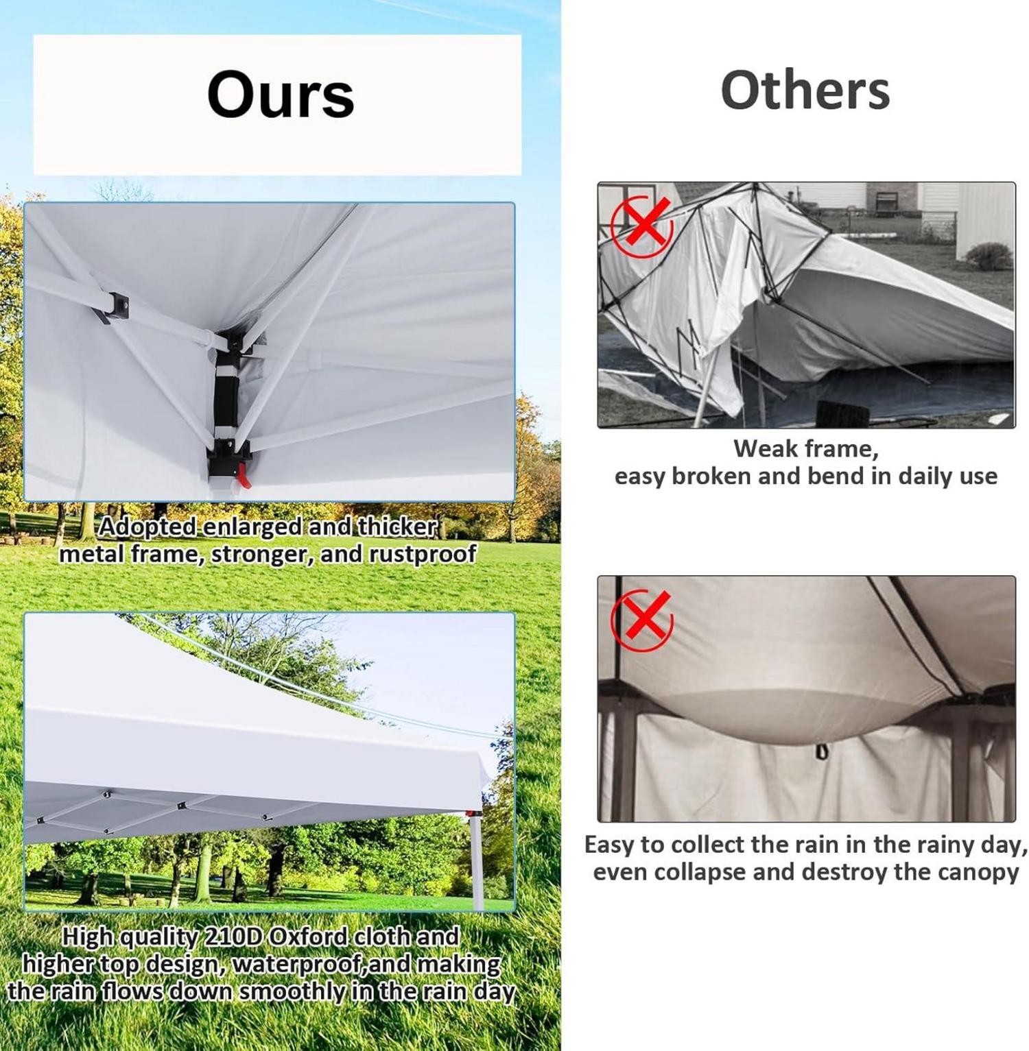 COBIZI Faltpavillon 3x6m Wasserdicht & Stabil mit 6 Seitenwänden, Pop up Partyzelt, Gartenpavillon Anti-UV in