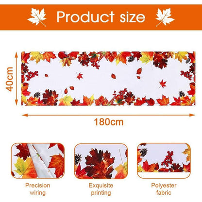 Herbst Tischläufer Ahornblatt 180x40 cm