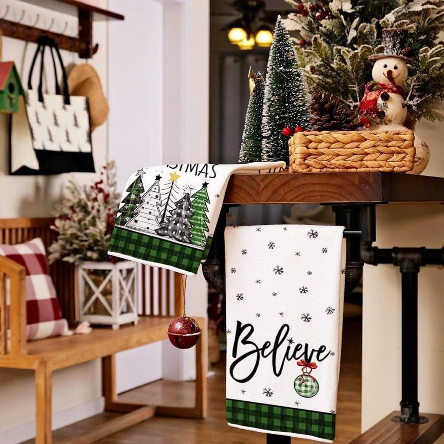 Weihnachtsdeko 2er Geschirrtücher Christmas Decorations Küche Hilfreich