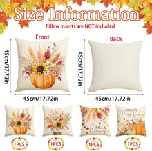 Thanksgiving Kissenbezug Set 45x45cm Baumwolle Leinen Muster