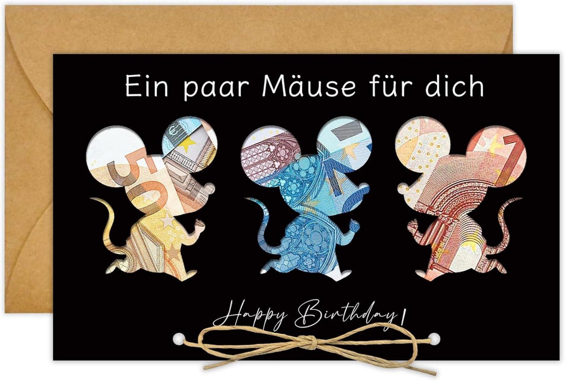 Lustige Geldgeschenk Geburtstagskarte mit Umschlägen