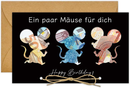 Lustige Geldgeschenk Geburtstagskarte mit Umschlägen